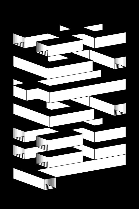 Affiche Frabriqu'On - Trempolino, noir et blanc