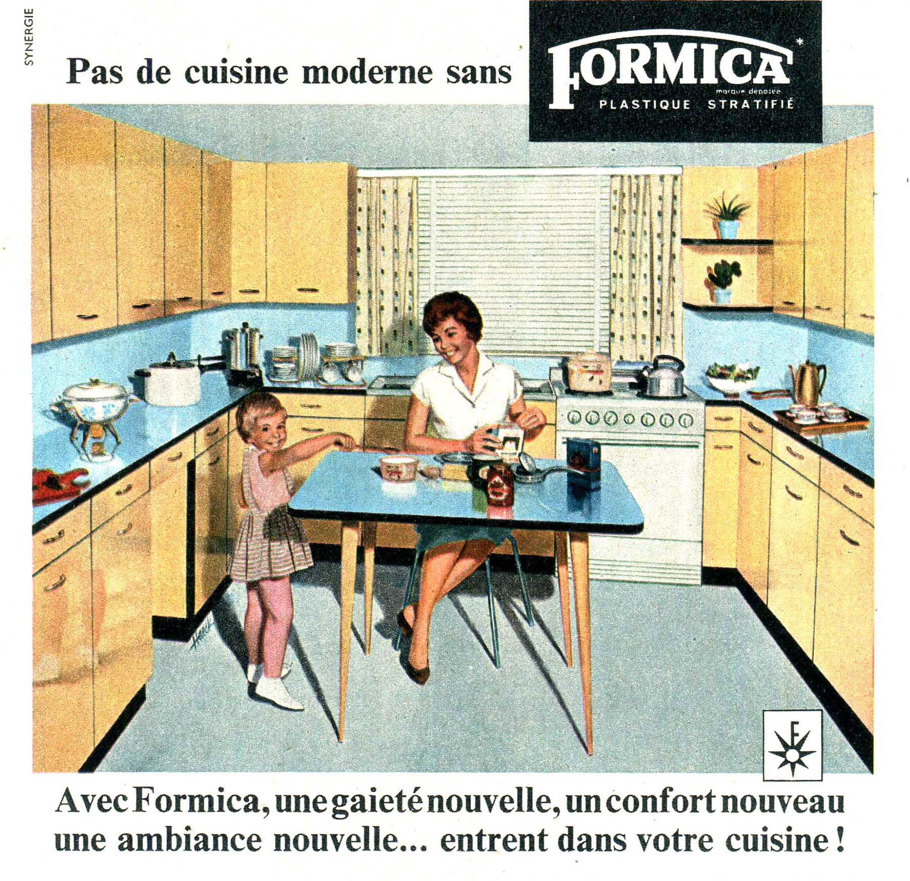 Pas de cuisine moderne sans Formica réclame de 1959