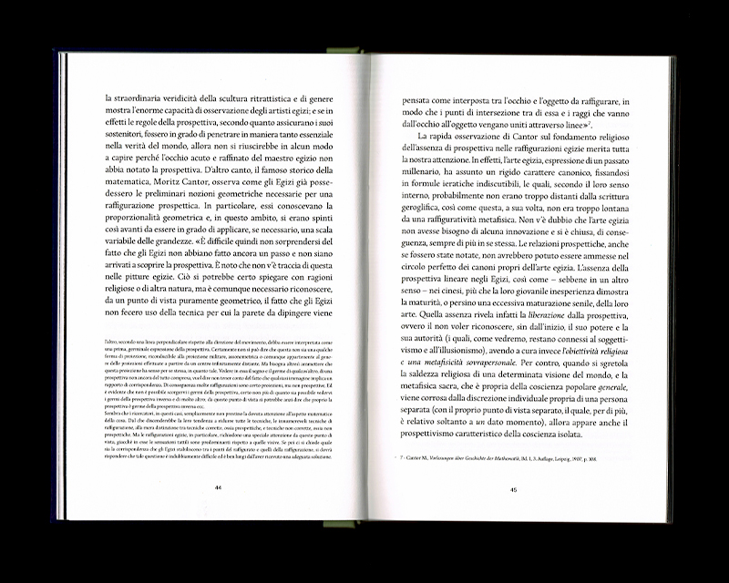 Page intérieur du Scritti sullo spazio, p44 - 45
