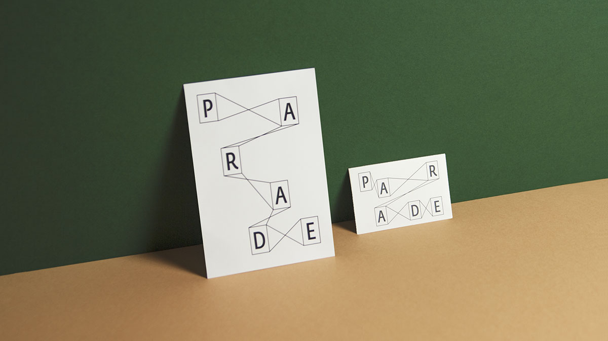 Design du flyer et de la carte de visite de l'agence Parade