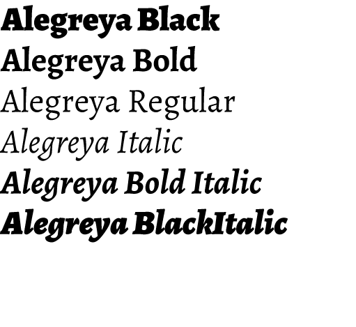 Alegreya - Huerta Tipográfica