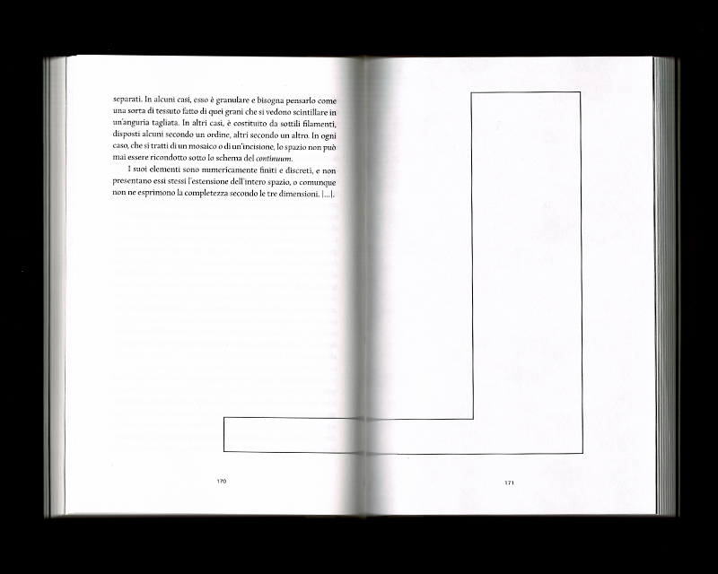 Page intérieur du Scritti sullo spazio, p170 - 171