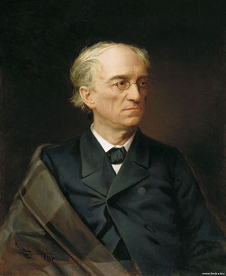 Portrait de Fyodor Tyutchev par Stepan Alexandrovsky (1876)