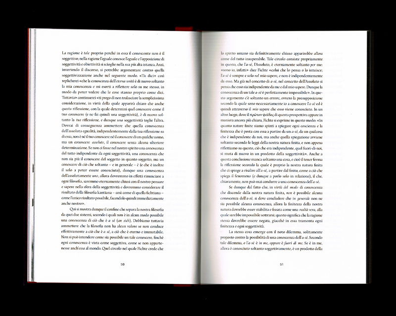 Scan des pages 50 & 51 du livre Sistema dell’intera filosofia, F.W.J. Schelling, 1804