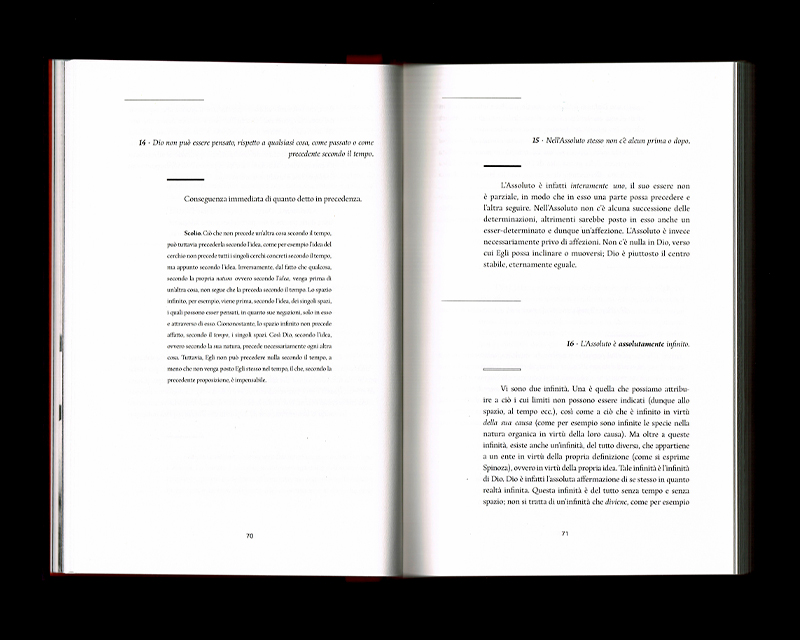 Scan des pages 70 & 71 du livre Sistema dell’intera filosofia, F.W.J. Schelling, 1804